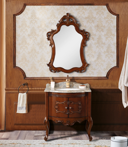 Stile europeo in legno massello camera da letto di lusso eco-friendly piano montato armadio per appartamento Hotel Villa uso bagno vanità - Product Image 1