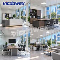 VICDOWEX Bureau Conteneur Modulaire Préfabriqué Moderne à Assemblage Rapide avec Mur Rideau en Verre Design Contemporain pour Salle d'Exposition et Réception