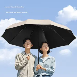 <span class=keywords><strong>Parapluie</strong></span> pliable de style professionnel avec anneau de sécurité inversé à ouverture manuelle, bande réfléchissante, protection solaire et imperméable - Product Image 4