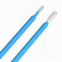 Kain Lap Industri Bulat Bebas Serat Ultrafine, Spons Swab Cleanroom, Swab Ujung Busa Bebas Debu untuk Komponen Mesin