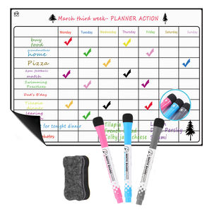 Planificateur mensuel personnalisé, tableau blanc magnétique effaçable à sec, calendrier, aimant de réfrigérateur, tableau blanc personnalisable - Product Image 1