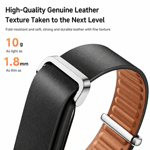Bracelet de montre de remplacement en cuir véritable Upro pour Google Fitbit Air, usage quotidien professionnel, logo personnalisé OEM, bracelets de montre connectée - Product Image 5