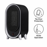 Mini-radiateur électrique céramique 900W à 3 vitesses et minuterie 8H pour bureau, chambre à coucher, 110V US