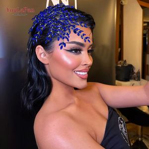 YouLaPan – coiffe de mariée brillante <span class=keywords><strong>pour</strong></span> femmes, diadème en strass, accessoires <span class=keywords><strong>pour</strong></span> cheveux de mariage, coiffes de princesse HP438 - Product Image 2