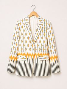 Blazer con Estampado Geométrico para Mujer, Chaqueta de Oficina de Manga Larga, Ropa Formal Elegante e Informal, Abrigo de Moda para Fiesta - Product Image 1