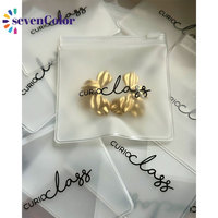 Bolsa de Joyería Personalizada con Logotipo Impreso, de PVC Plástico Esmerilado, con Cierre Deslizante, para Aretes, Collares, Anillos, Pulseras y Cosméticos