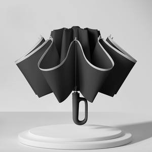 Parapluie automatique Premium 3 plis Conception à double auvent en nylon de luxe coupe-vent - Product Image 1