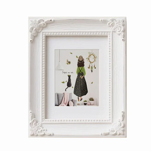 Dễ thương và tươi phong cách 4x6 nhựa trắng khung ảnh hiển thị hình ảnh cắt dán cho tường hoặc Tabletop trang trí nội thất - Product Image 1