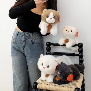 Two Styles of Small <b>cat</b> <b>Plush</b> Toy Pillow Ornament, Cute and Adorable Small <b>cat</b> Home Decoration, Suitable for Festival Gifts - Product Image 1