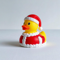 Piscine activité coloré flottant canards bébé jouet de bain bébé eau jouets thème de noël canards en caoutchouc