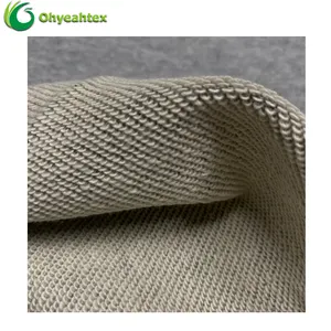 Competitive Price Heavyweight 400GSM Knitted French Terry 100% Organic Cotton Fabric For Men Garments