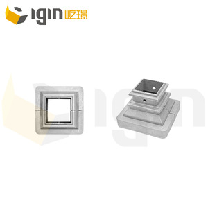 Tapa de extremo para tubo cuadrado de aluminio 6063T5 para accesorios de pasamanos de escalera, uso industrial y civil - Product Image 3