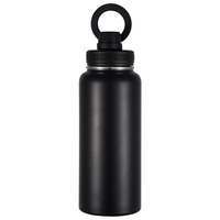 Nouvelle tasse isotherme en acier inoxydable de style spatial Amazon avec couvercle magnétique et support de téléphone, isolation sous vide (12-24 heures)