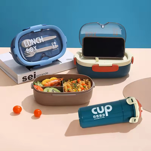 Students 3 Compartment Leakproof Heatable Bpa Free Microwave School Kids Lunch <b>Box</b> Food Container Environment-Friendly - Product Image 4