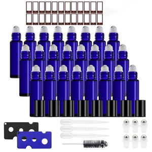 Venta al por mayor de botellas de rodillo de aceite esencial azul vacías resistentes a los rayos UV 10ml desodorante Perfume suero labio esmalte rollo en botellas - Product Image 3