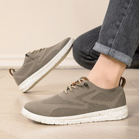 Chaussures décontractées pour hommes à enfiler, légères, en maille respirante, avec semelle EVA, bout rond, grande taille, pour l'été, avec coutures YZ091