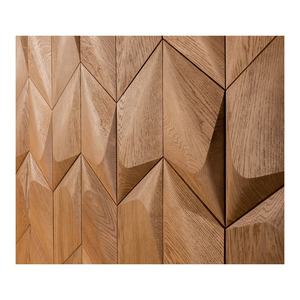 Paneles de pared en 3D para sala de estar y restaurante, decoración de pared hecha a mano de madera maciza - Product Image 1