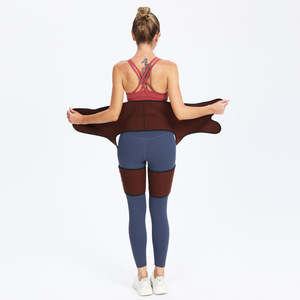 3 In 1 Bodysuit Waist Support Leg Slimming Belt For Women Fitness Yoga Breathable High Waisted Sweat Inducing Shapewear - Product Image 3