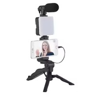 Kit de vlogging pour smartphone iPhone Android avec trépied, mini microphone, kit de démarrage pour vlog, TikTok, diffusion en direct, vidéo YouTube