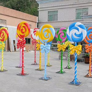 Estatua de caramelo de fibra de vidrio de resina gigante, taza de papel, escultura de pastel, tienda de helados, decoración de exhibición de ventana - Product Image 6