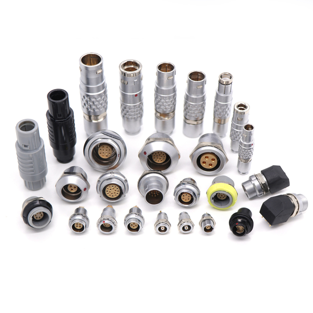 Push Pull 3-32 Pin 00B 0B 1B 2B 3B Circular Metal Connector IP68 Automotive Solder Type FWG MGG ZHG Plug and Socket
