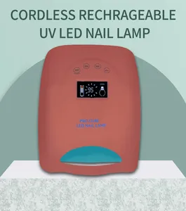 Lampe à LED UV pour ongles avec logo personnalisé 2025, 48W, sans fil, rechargeable, sécheuse de vernis gel, machine de durcissement, outil de manucure de salon, vente en gros - Product Image 6