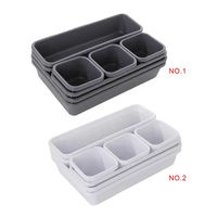 8 pièces de plateaux organisateurs de tiroirs cosmétiques esthétiques, séparateurs modulaires pour le rangement du maquillage, pour coiffeuse, salle de bain et tri de bijoux