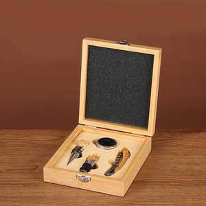 Cao Cấp Sang Trọng Bằng Gỗ Tre Rượu Vang Mở Chai Corkscrew Nút Bộ Quà Tặng Hộp Kinh Doanh Quà Tặng Bộ Cho Rượu Vang Công Cụ Phụ Kiện - Product Image 3