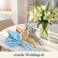Serviette de table en tissu satiné double face personnalisée, 33 couleurs disponibles, 43x43cm, 100% polyester, pour mariage, fête, banquet
