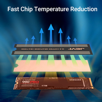 Dissipateur thermique JEYI OEM à double couche en graphène et feuille de cuivre pour SSD NVMe M.2 2280 NGFF, haute qualité, haute vitesse, en stock