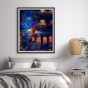 Kit <span class=keywords><strong>di</strong></span> Pittura su Tela Acrilica Fai-da-Te per Adulti SONGWOO Street Bookstore, Regalo per Decorazione Murale, 40X50 CM, Set <span class=keywords><strong>di</strong></span> Pittura a Numeri - Product Image 1