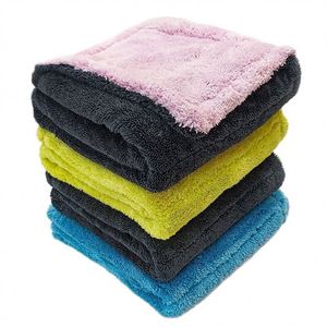 Serviette de séchage rapide en microfibre écologique, tissée, forme carrée/rectangulaire, couleur unie, taille et poids personnalisables, pour voiture - Product Image 6