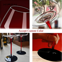 Ensemble de verres à vin en cristal minimalistes et durables avec logo personnalisé Xipan, verres à dégustation à long pied, vente en gros, vin rouge et blanc