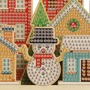 Kit de peinture diamant bonhomme de neige en bois 3D DIY ornement de Noël, artisanat d'art diamant debout, cadeau de vacances - Product Image 5