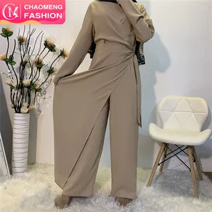 Combinaison musulmane pour femme, vêtements pour femmes, manches longues, modèle islamique, longueur cheville, nouvelle collection 6388