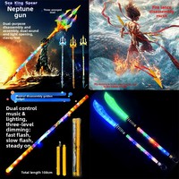 Jouet Trident pour Enfants Détachable Lumineux et Musical, Pistolet Neptune Unisexe, Épée Lumineuse à Assembler - Plastique