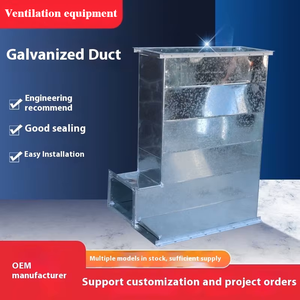 Ống dẫn khí hình chữ nhật bằng thép mạ kẽm với mặt bích tdf cho hệ thống HVAC công nghiệp và các ứng dụng thông gió - Product Image 3