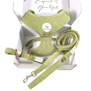 Arnés reflectante de moda para perro, Correa personalizada de diseño para exteriores, <span class=keywords><strong>collar</strong></span> para mascota de pana resistente, arnés para perro <span class=keywords><strong>sherpa</strong></span> personalizado - Product Image 1