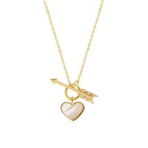 Promotion Exceptionnelle : Collier Cœur d'Amour en Coquillage Flèche de Cupidon, Ins Simple et Exquis, Pendentif en Cristal de Pierre pour Femme, Chaîne Clavicule - Product Image 5