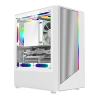 JNP kustom casing Gamer Mid Tower PC Micro ATX catu daya pendingin sistem pendingin air kipas komputer