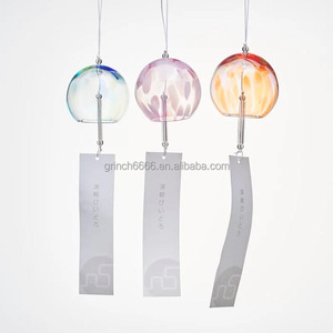 Coloré verre carillons éoliens cloche japonais Edo Furin anniversaire décor à la maison japonais décoratif pendentif cloches - Product Image 1