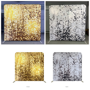 Funda de Almohada de Tela Elástica con Lentejuelas Doradas/Plateadas, Soporte de Fondo para Fotografía de Estudio, Tamaño Personalizado - Product Image 2