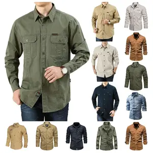 Spring Men's Shirt Large Loose Cotton Breathable s for High Quality Daily Casual Solid Color