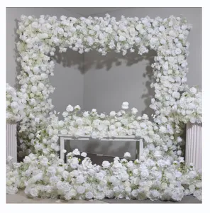Arco de casamento com flores artificiais, decorativo artificial para decoração de paredes de casamento