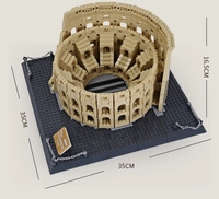 5225 arquitectura ciudad ladrillos Italia Roma Coliseo juegos de bloques de construcción ciudad clásica Skyline modelo para niños