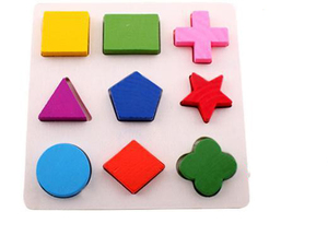 Forma di riconoscimento di forma giocattolo forma di colore corrispondente scheda di distribuzione uguale in legno educazione precoce Montessori giocattoli per bambini