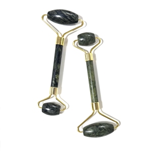 Xiuyan Jade Double Head Scraping Board Face <b>Massage</b> <b>tools</b> Serpentine Green Stone Nephrite Jade Green Face Roller - Product Image 4