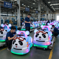 Mobil Bumper Listrik Panda Kids 12V Bertenaga Baterai, Kendaraan Hewan untuk Anak-Anak, Grosir Taman Hiburan