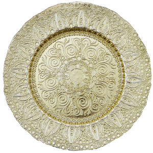 Piatti Vintage in Vetro Oro e Argento, Sottopiatti Decorativi per Hotel e Ristoranti Occidentali - Product Image 4