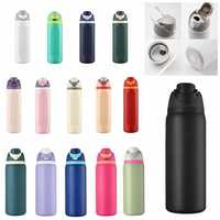 Bouteille d'eau en acier inoxydable 32 oz à large ouverture, anti-fuite